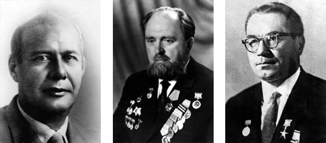 Лауреаты Ленинской премии Д.И. Блохинцев, А.К. Красин, В.А. Малых